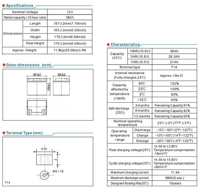 np38 12 12v38ah lead acid battery-2