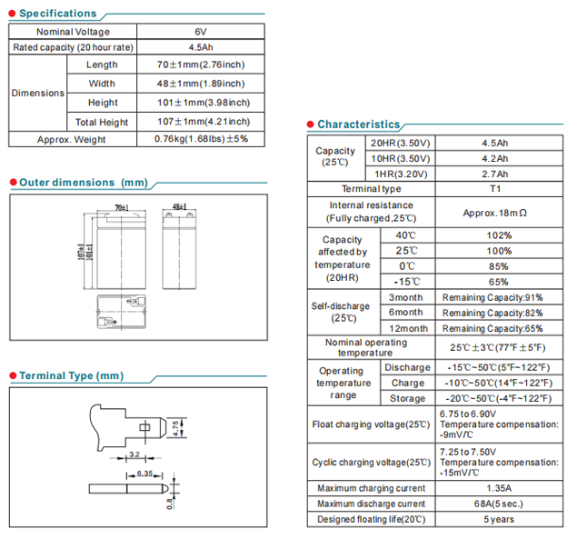 np6 45ah 6v45ah lead acid battery-2