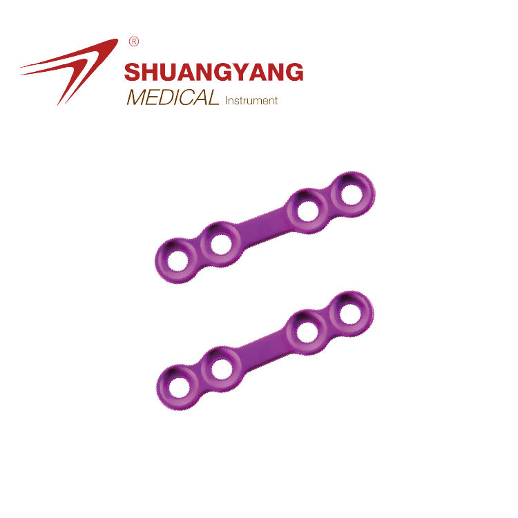 Locking Maxillofacial implant Straight bridge plate Titanium Maxillofacial micro plate