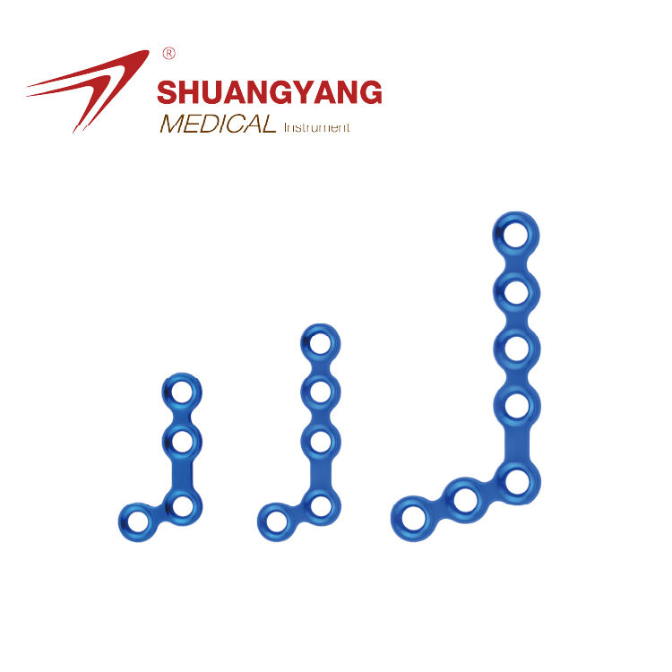 2.0mm locking maxillofacial Set 110° L-plate Titanium Maxillofacial mini plate