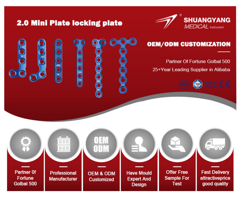 20mm titanium hand mini locking plate system-1