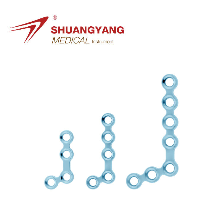 110° L-plate Titanium locking Maxillofacial mini plate