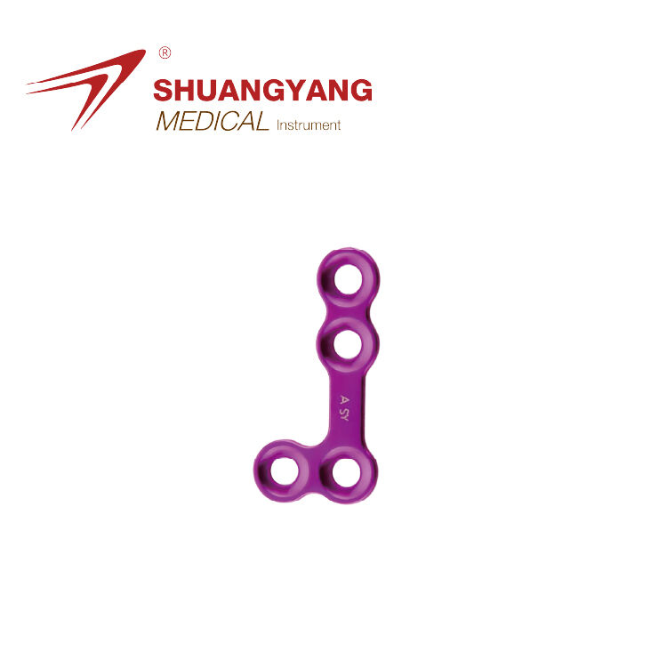 Locking Maxillofacial implant 90° L-plate Titanium Maxillofacial micro plate
