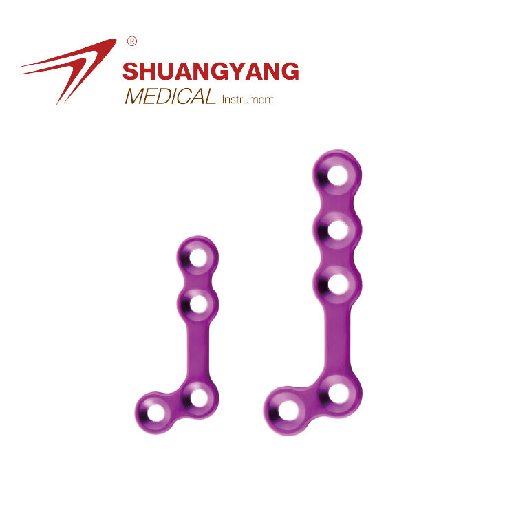 1.5mm maxillofacial 110° L-plate Titanium Maxillofacial micro plate