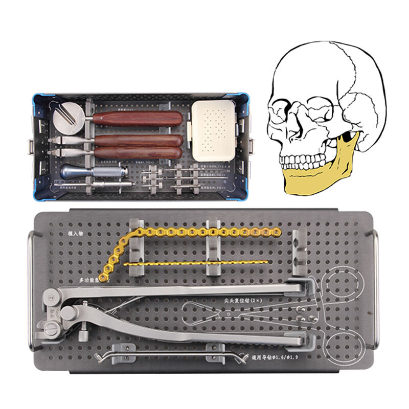 2.4 mm maxillofacial locking reconstruction plate instrument set