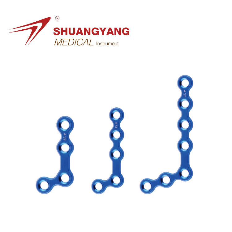 2.0mm maxillofacial Set 110° L-plate Titanium Maxillofacial mini plate
