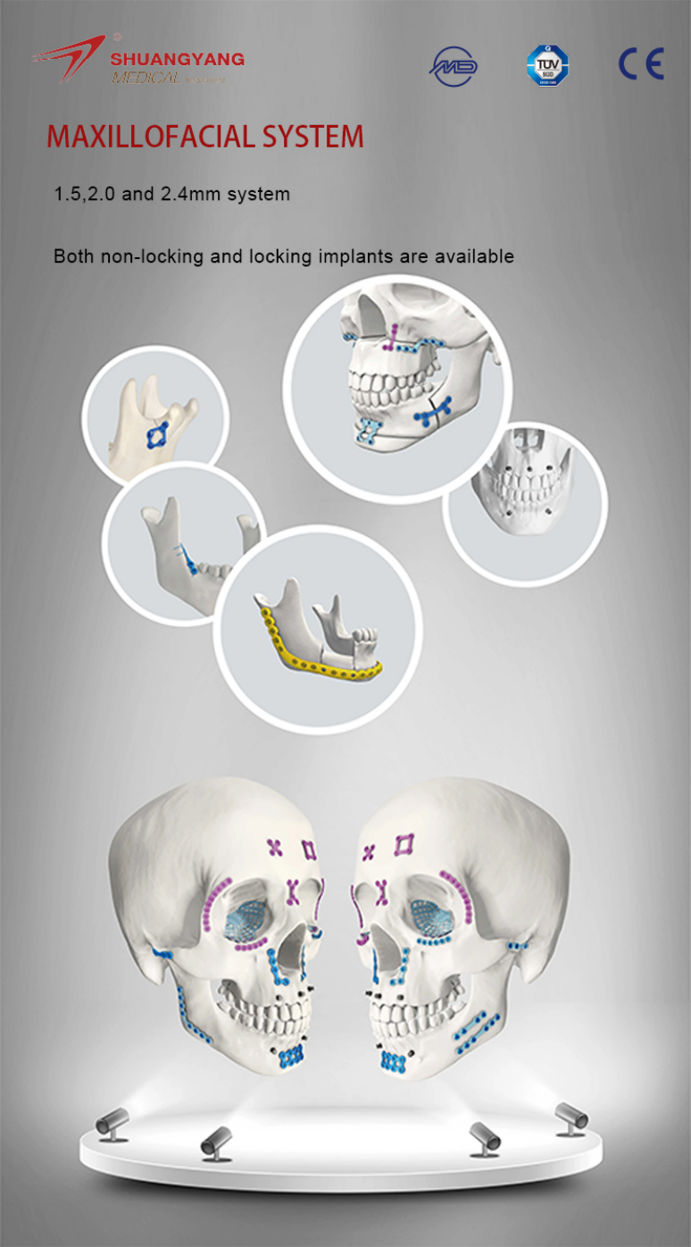 locking maxillofacial implant x plate titanium maxillofacial plate-2