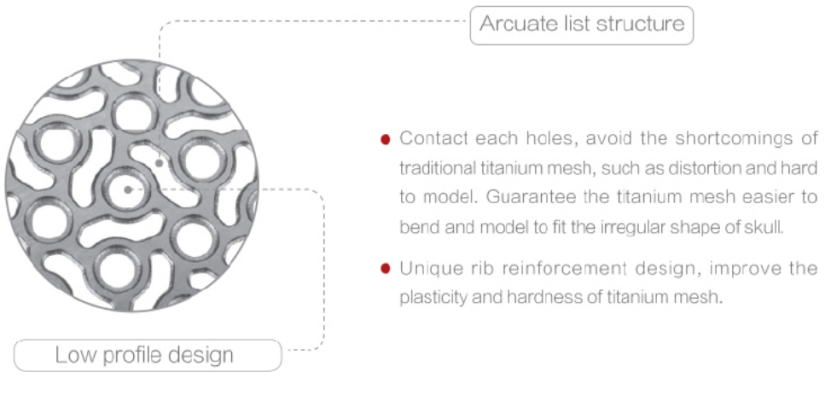 2d round hole flat titanium mesh used for skull restoration system-3