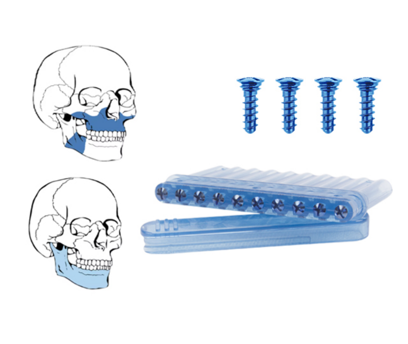 20mm locking maxillofacial set rectangle plate titanium maxillofacial mini plate-11