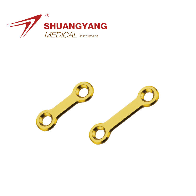 Neurosurgery implant 2 holes interlink plate Used for skull flap fixation and connection