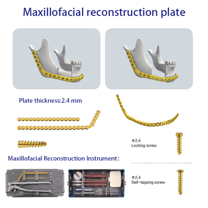 24 mm maxillofacial reconstruction 120 l plate titanium maxillofacial plate-1