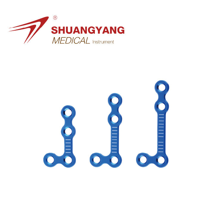 1.0mm Thickness Orthognathic Series L-plate Titanium Maxillofacial Plate（4 holes）