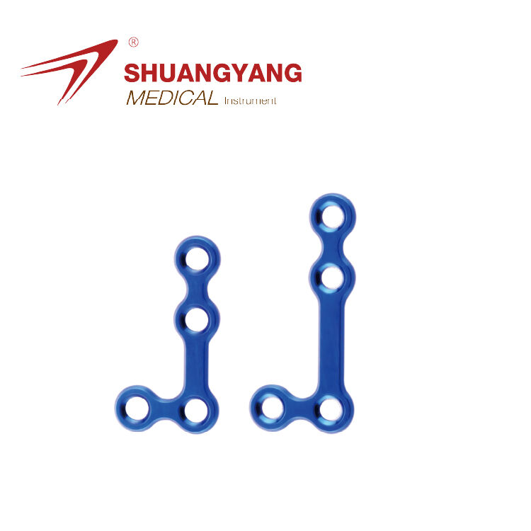 2.0mm maxillofacial Set 90° L-plate Titanium Maxillofacial mini plate