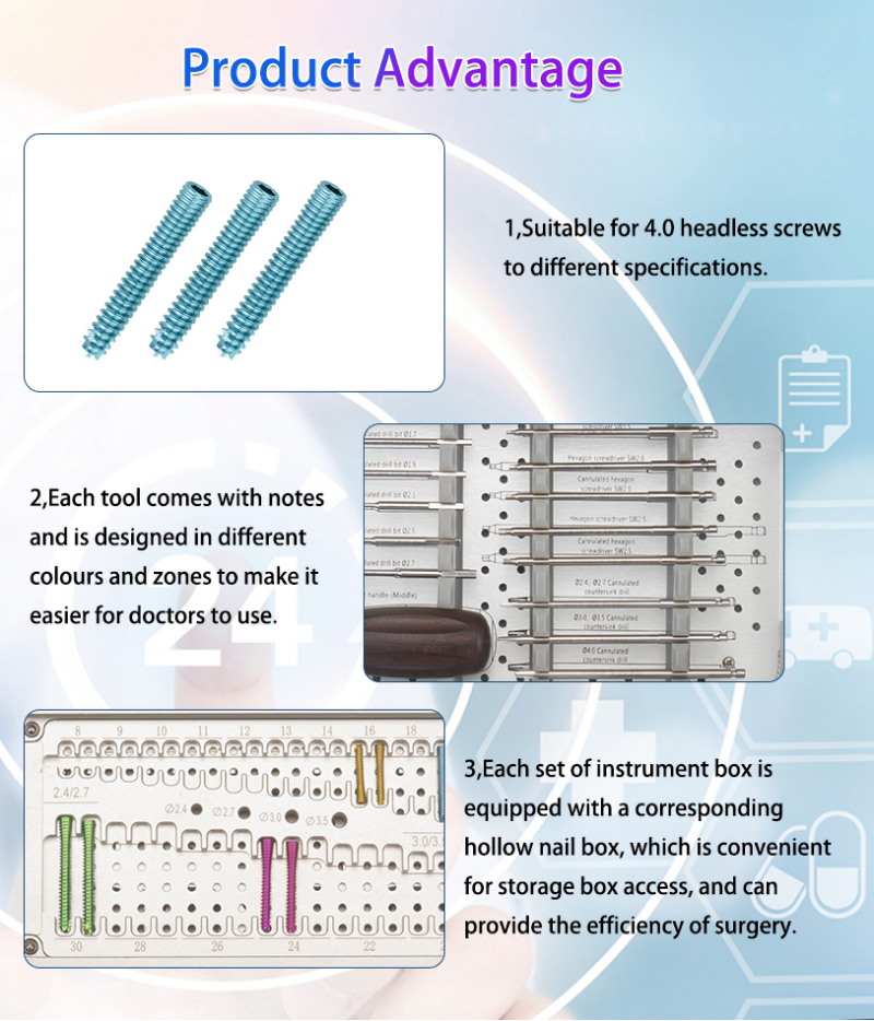 40mm cannulated headless compression screw instrument set-2
