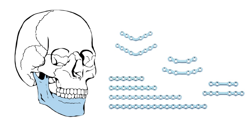 14 mm thickness straight plate titanium locking maxillofacial mini plate-3