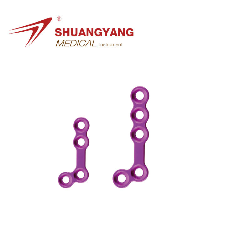 Locking Maxillofacial implant 110° L-plate Titanium Maxillofacial micro plate