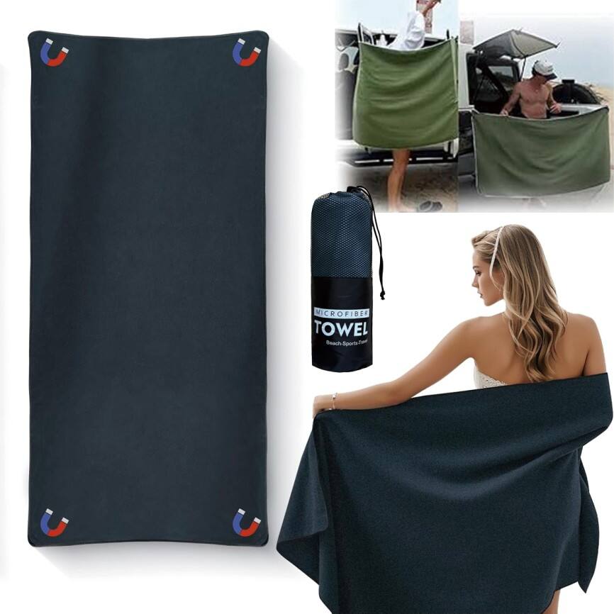 MagneTowel - Окончателното пясъчно-свободно вафлено плажно кърпа с магнитни ъгли