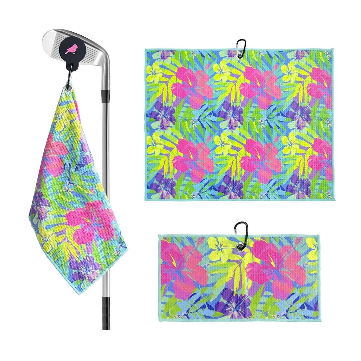 OEM Factory Offers Printed Golf Towel & Ball Towel Sets with Integrated Accessories