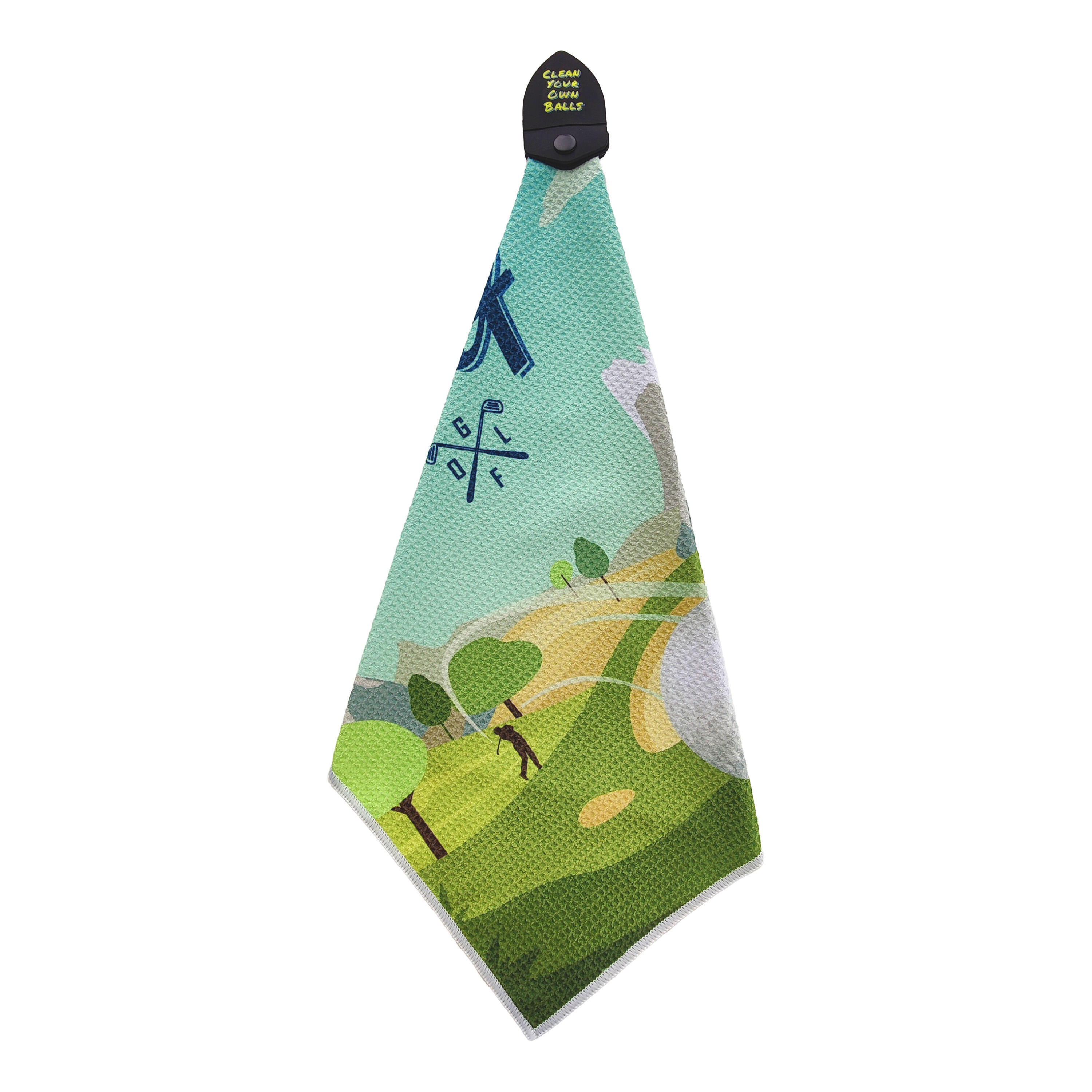 Golf towel with magnet