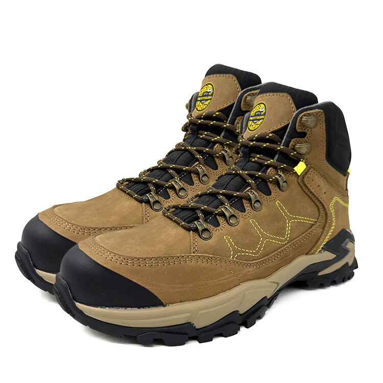 EM114-ER  br أحذية أمان من جلد النوبوك مضادة للصدمات 