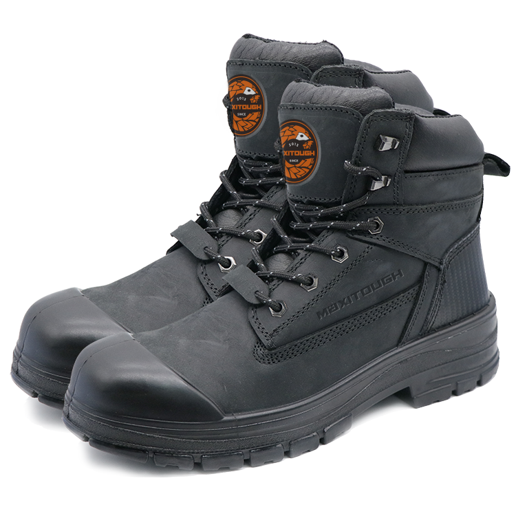 ESJ109-PP-Lace-up Black Safety Shoes