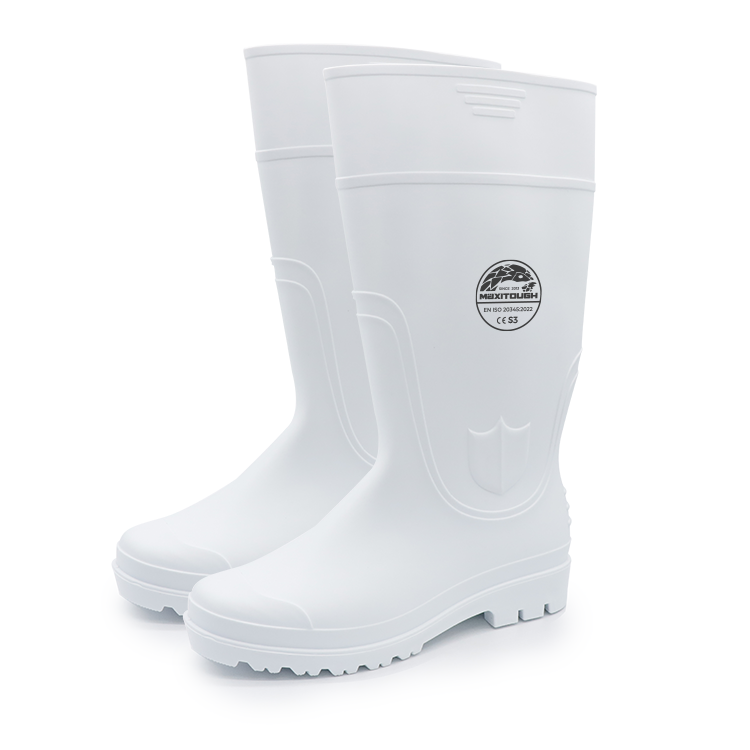 ESJ002-PV-PVC Rain Boots White