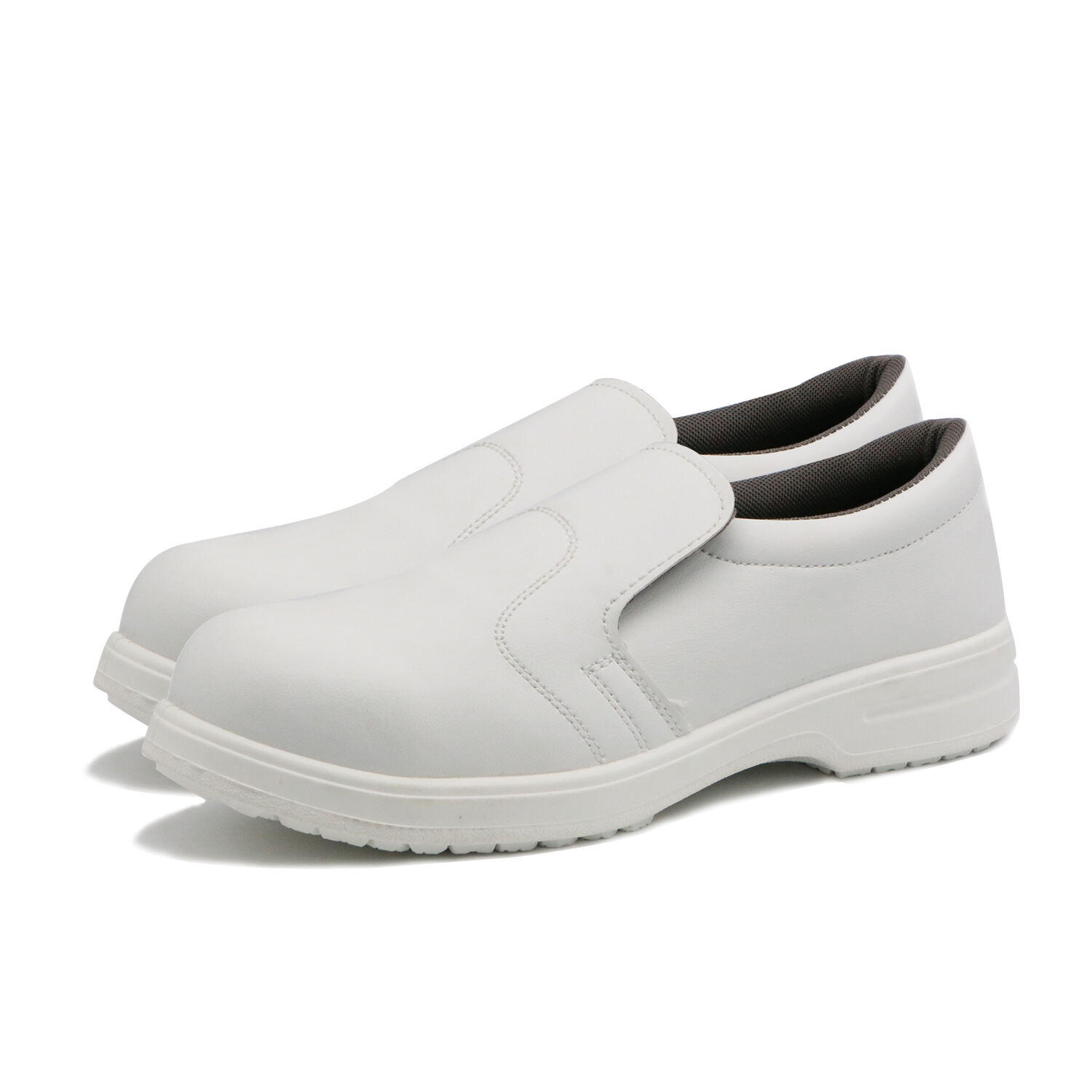 EG581 - White Steel Toe Shoes  