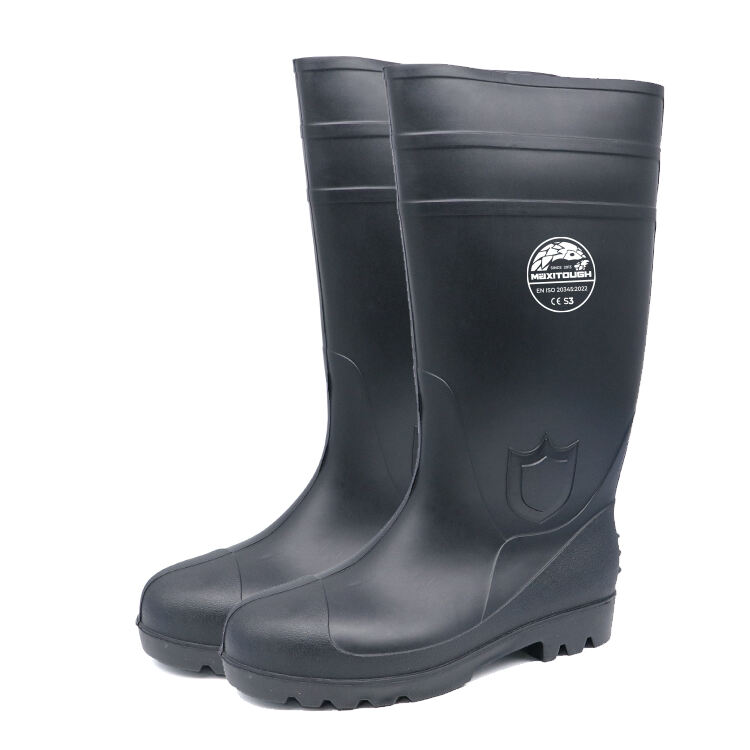 ESJ003-PV-PVC Rain Boots Black