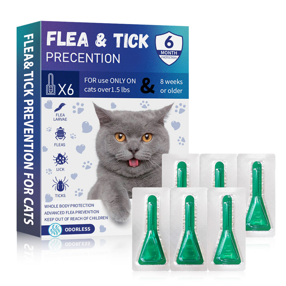 flick- och flåtfullprotection för katt