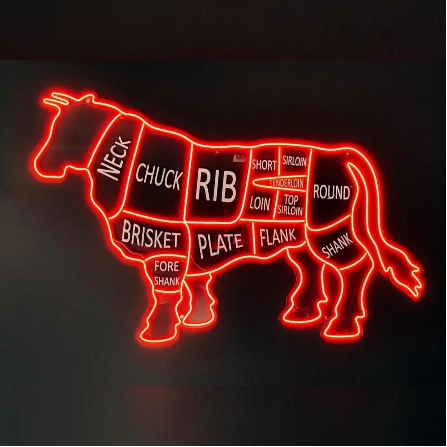 Exploded View All-Beef Section Neon Sign – Mahusay na LED Light para sa Dekor ng Negosyo at Tindahan