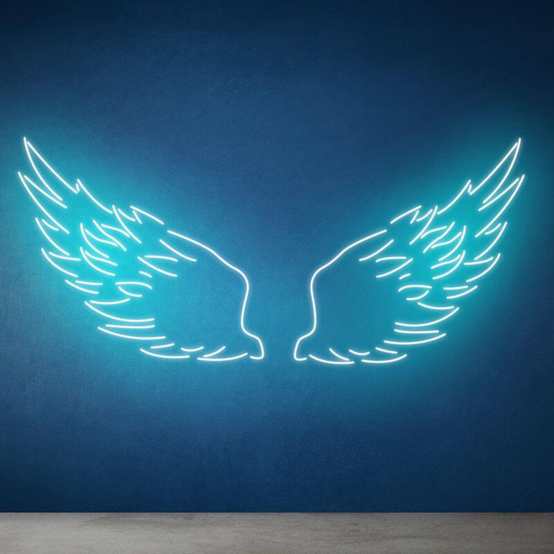 XY-Tanda ng Angel Wings sa Neon na pasadyang para sa dekorasyon ng bahay