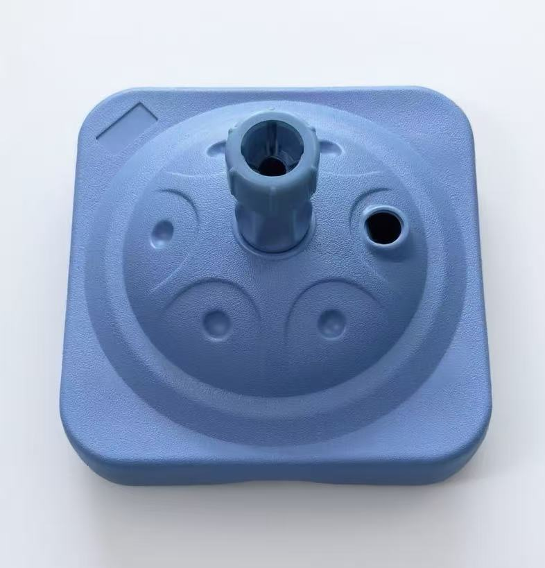 Stable, durable and lightweight blow-molded flagpole base