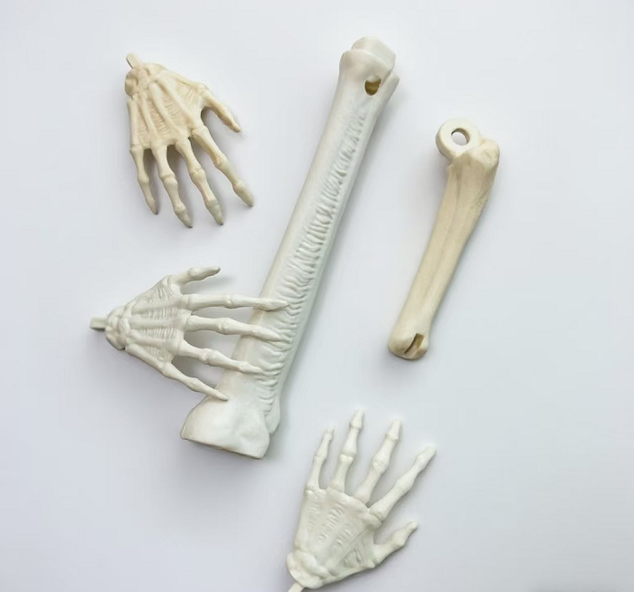 Safe, durable and ultra-light blow-molded skull skeleton for Halloween decorations