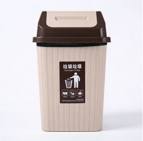  Blow-Molded Trash Can (Ultra-Light, Durable, Easy to Clean)