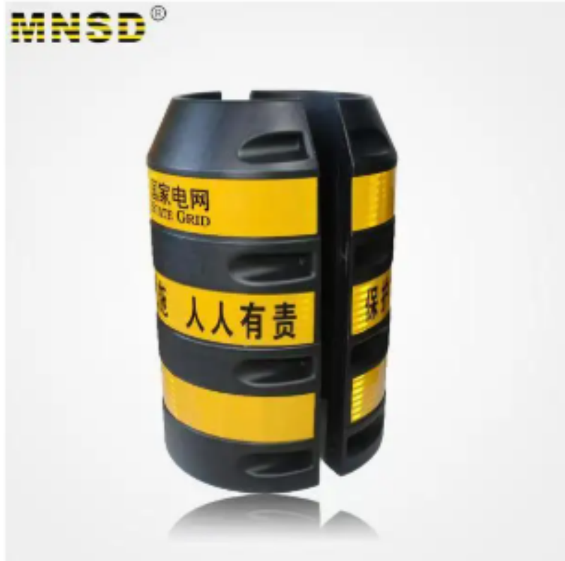 Durable and environmentally friendly plastic utility pole anti-collision device