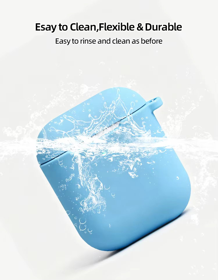 soft durable anti slip shockproof dust proof snug fit silicone earphone cases for most models easy install washable for daily-3