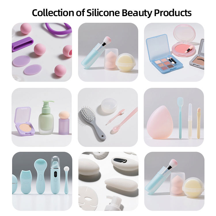 Multi-Functional Silicone Beauty Tools Brush Drying Racks Dust-Proof Puff Cases Lip Gloss Applicators-Cosmetic Accessories