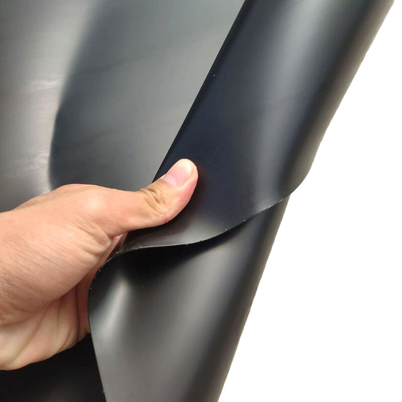 What are the benefits of using a black liner for pond construction