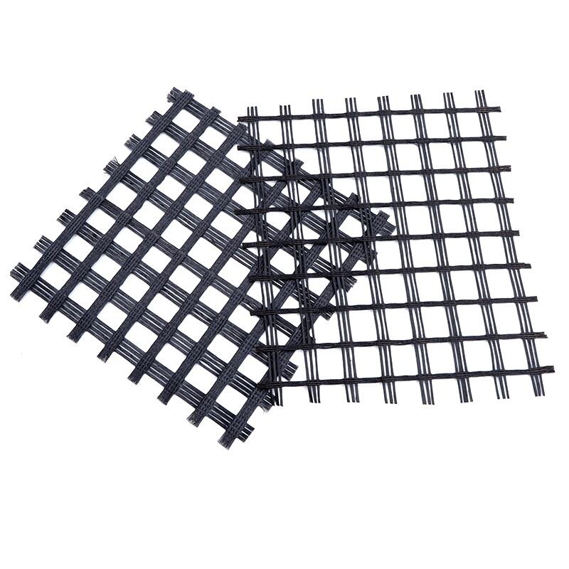 Fiberglass & Polyester 120kn Geogrid for Asphalt Pavement Reinforcement for Road Construction 