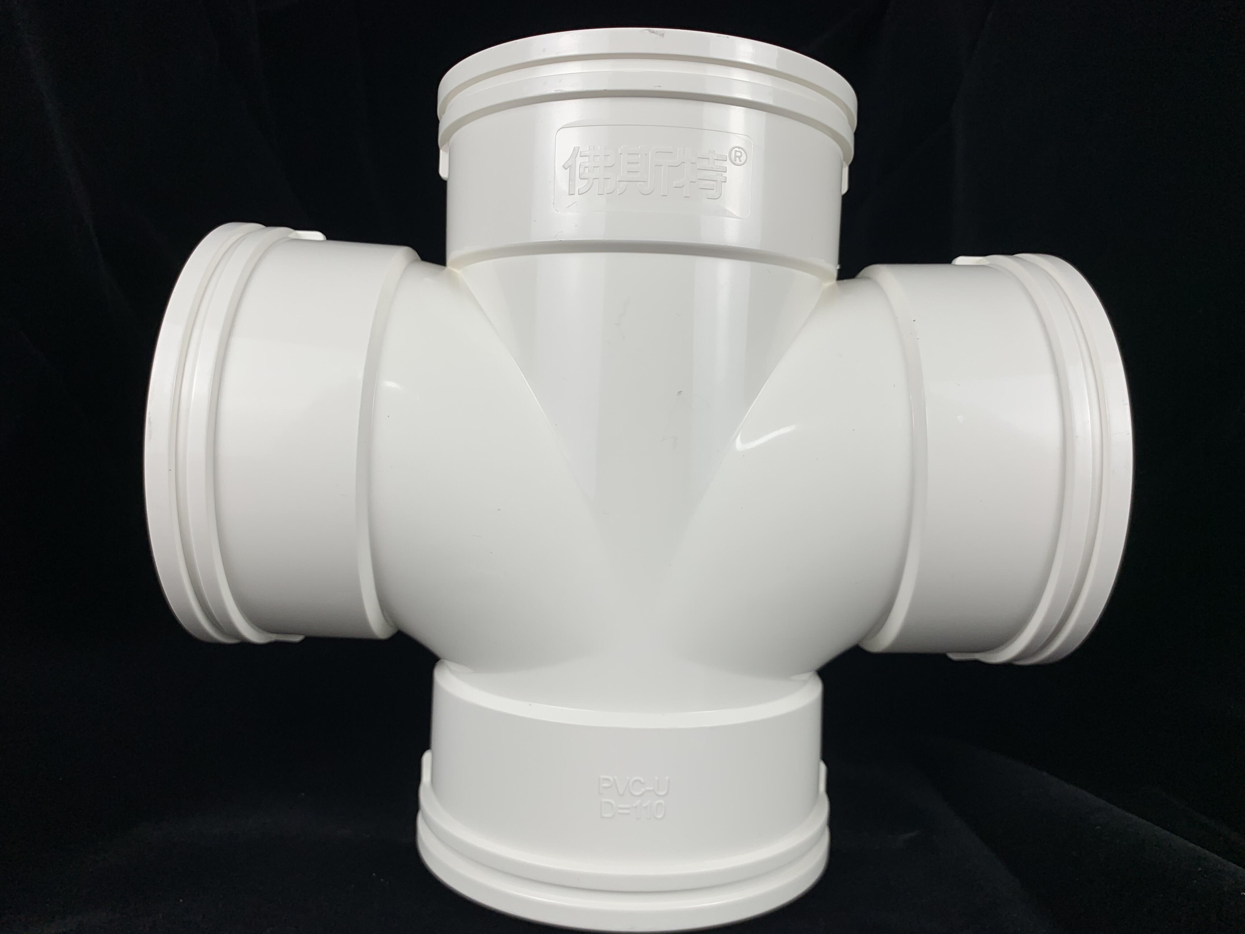 China High Quality PVC Fittings Four-way for Drain Water Use and Sanitary Use