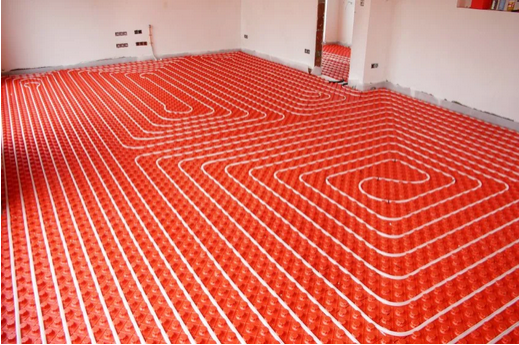 underfloor heating pipes