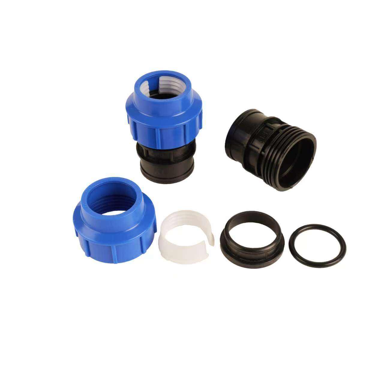 Factory Custom Size Plastic HDPE Compression Fittings Water Pipe Female Adaptor PP Fittings