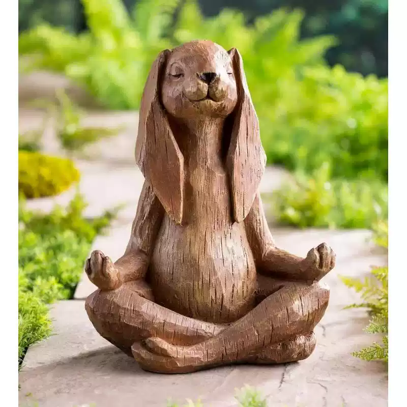 Long-Eared Rabbit Resin Garden Ornament