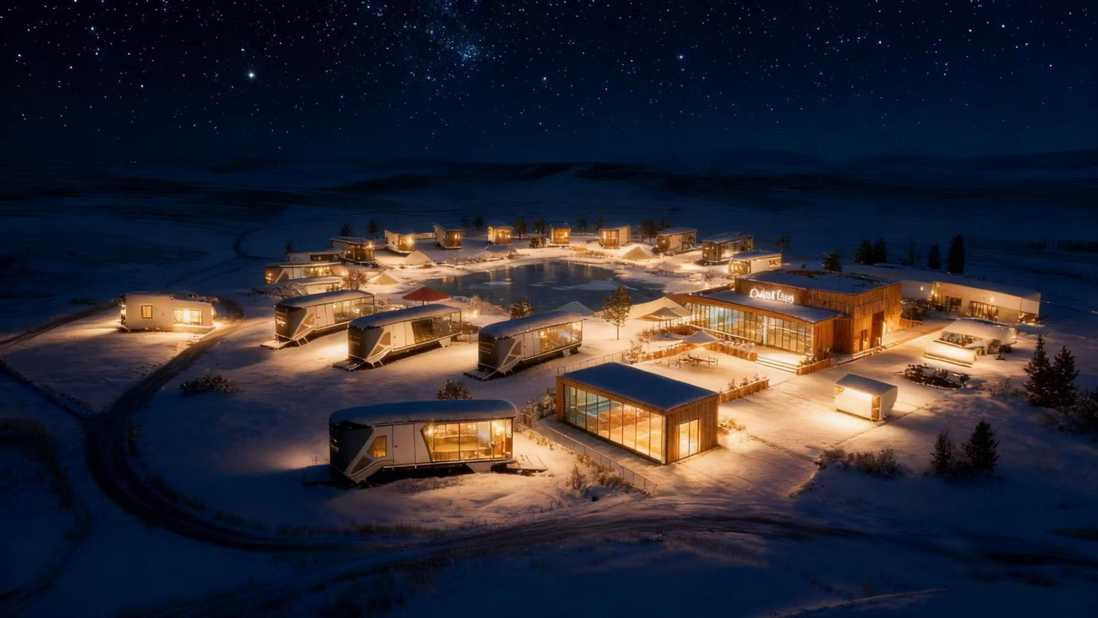 Enjoy the green and environmentally friendly apple cabin