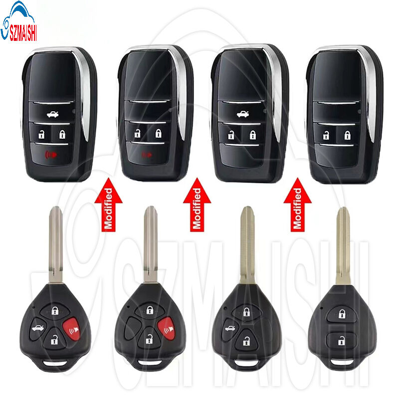 Modified Flip Folding Blank Key Shell For Toyota RAV4 Camry Corolla, 2/3/4 Button Universal Aftermarket