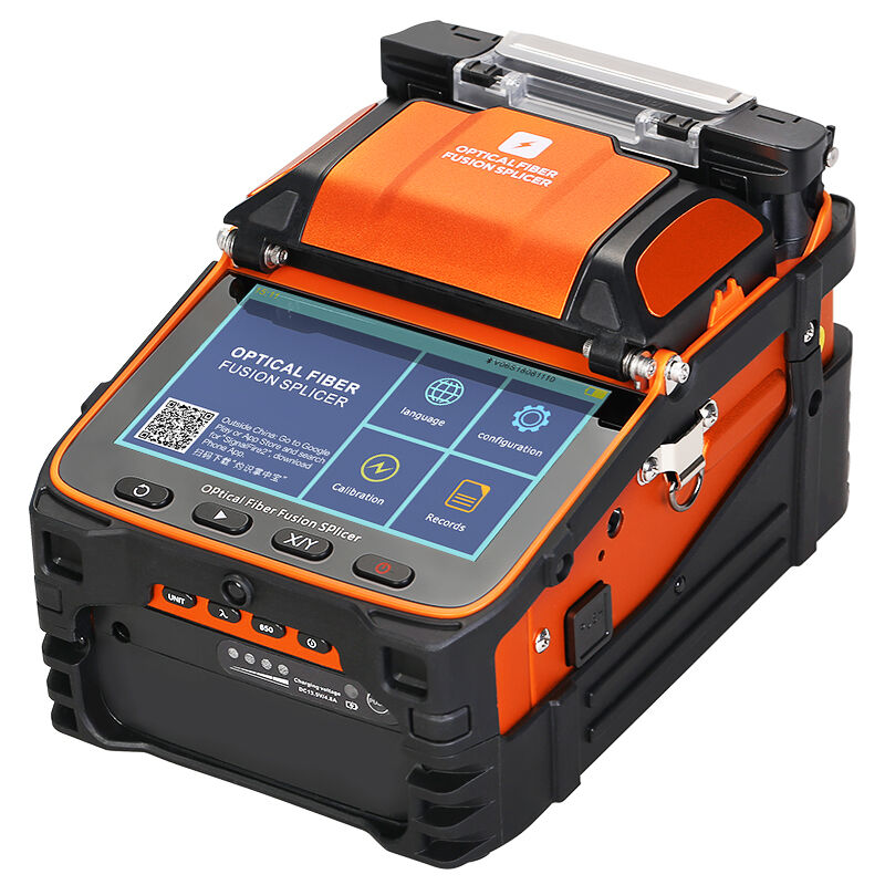 Fusão de fibras ópticas COMPTYCO Signal Fire, modelo AI-9, com seis motores, totalmente automática e de alta precisão, conjunto completo com medidor de potência óptica embutido e fonte de luz vermelha