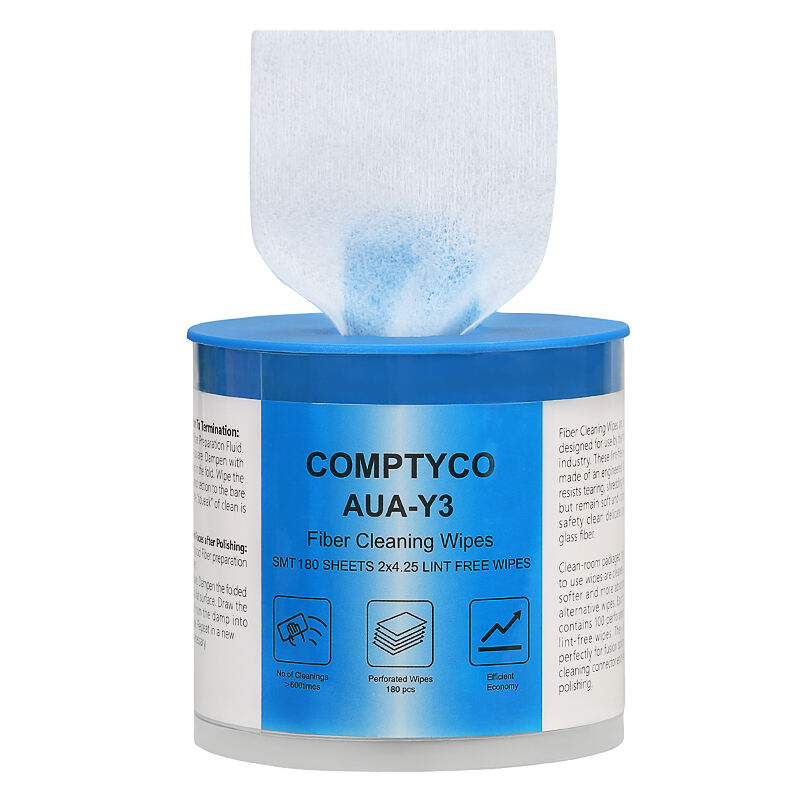 COMPTYCO AUA-Y1 फाइबर एंड फेस क्लीनिंग पेपर फाइबर डस्ट-फ्री पेपर फाइबर वाइपिंग अल्कोहल पेपर एंड फेस क्लीनिंग प्लेटफॉर्म में अल्कोहल नहीं होता है