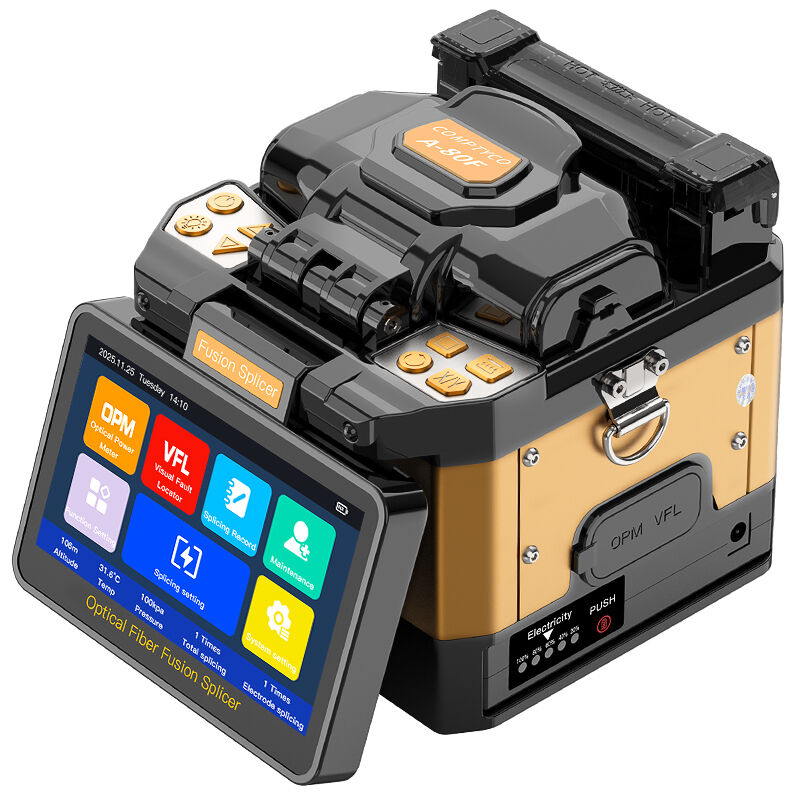 COMPTYCO 6 motor fully automatic intelligent touch screen A-80F fiber fusion splicer optical power meter+red light source fiber fusion machine fiber fusion se