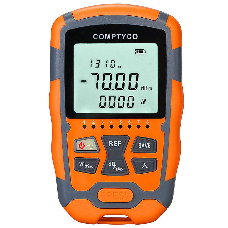 جهاز قياس متعدد بصري عالي الدقة من COMPTYCO متعدد الوظائف OPM+VFL+LED+RJ45 ومحدد الأعطال البصرية ومقياس الطاقة الضوئية الصغير