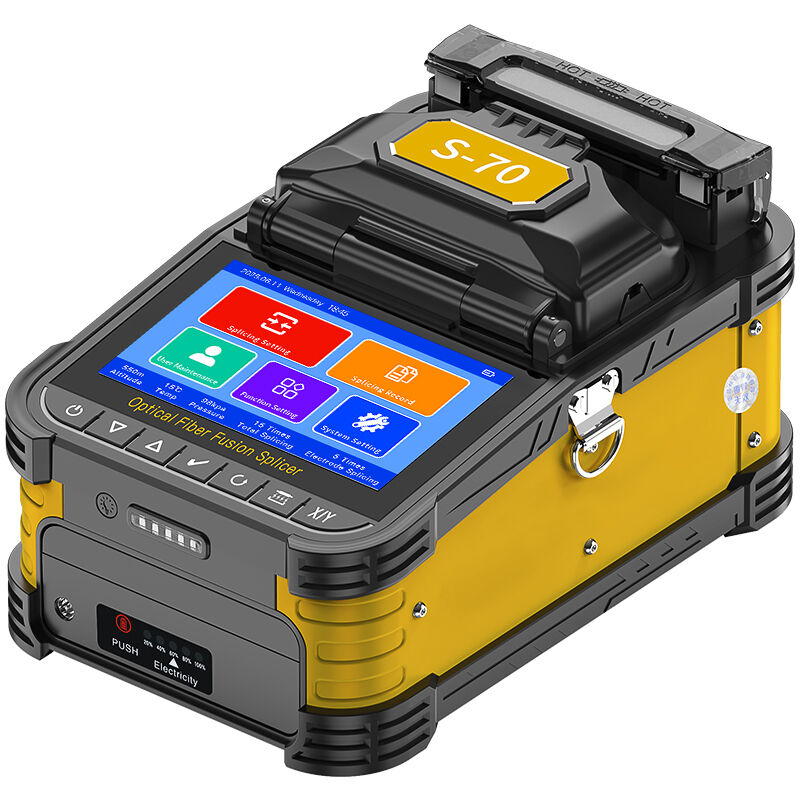 COMPTYCO S-70 Máquina de Emenda por Fusão de Fibra Óptica Tela de Toque com 6 Motores Máquina de Emenda por Fusão de Fibra Óptica 7800mAh
